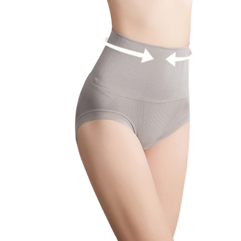 Lolmot Ladies Comfortable Solid Color Large Size High Waist Warm Belly Hip  Lift Thin Waist Panties Underwear